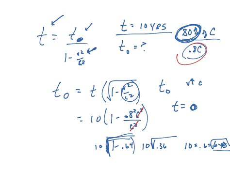 Time Dilation Equation Science Showme