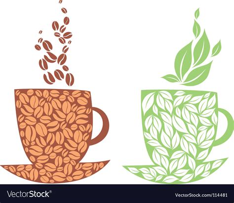 Tea or coffee Royalty Free Vector Image - VectorStock