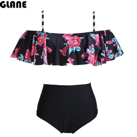 High Waist Swimsuit 2018 Brazilian Sexy Bikinis Women Off The Shoulder