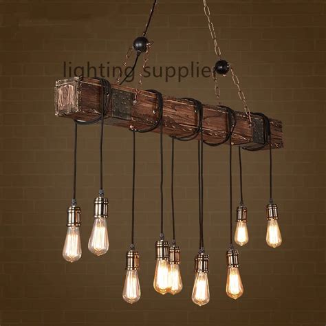 Loft Style Creative Wooden Droplight Edison Vintage Pendant Light ...