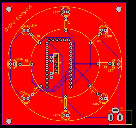 DIY Arduino Digital Compass Using Arduino Pro Mini And HMC5883L