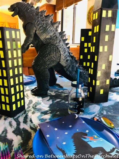 A Godzilla Themed Table Setting