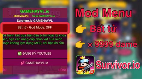 Hướng Dẫn Mod Menu Bất Tử Sát Thương Game Youtube