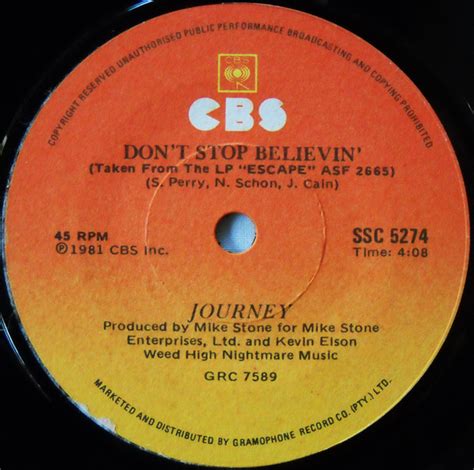 Journey - Don't Stop Believin' (1981, Vinyl) | Discogs