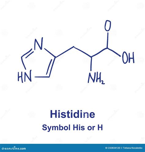 Histidine Chemical Formula. Histidine 3D Realistic Chemical Molecular ...