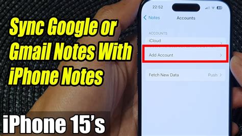 IPhone 15 15 Pro Max How To Sync Google Or Gmail Notes With IPhone