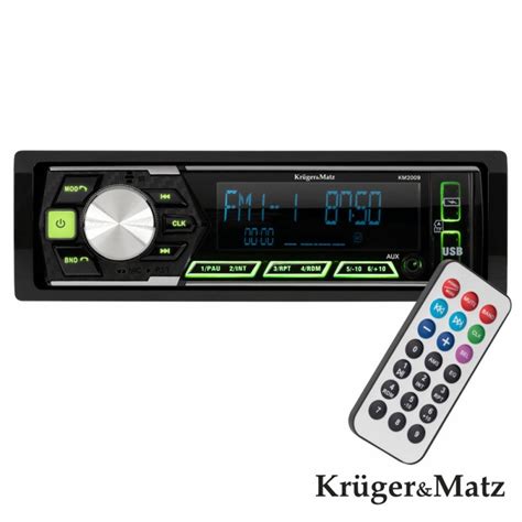 Auto Rádio Mp3 Wma 4x40W FM AUx SD USB BT Kruger Matz