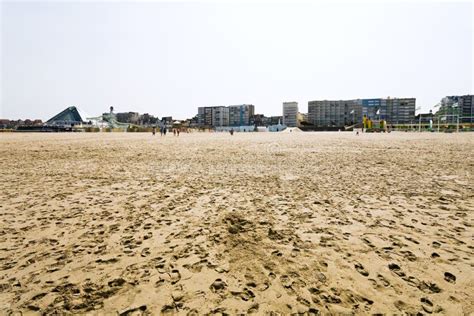 Resort Buildings On Sand Beach In Le Touquet Stock Image Image Of