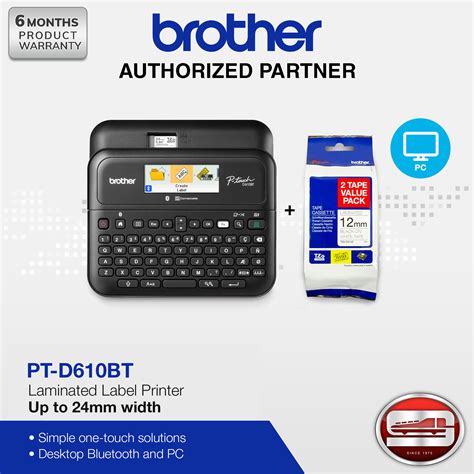 Brother PT D610BT Label Printer Desktop Bluetooth And PC Connectable