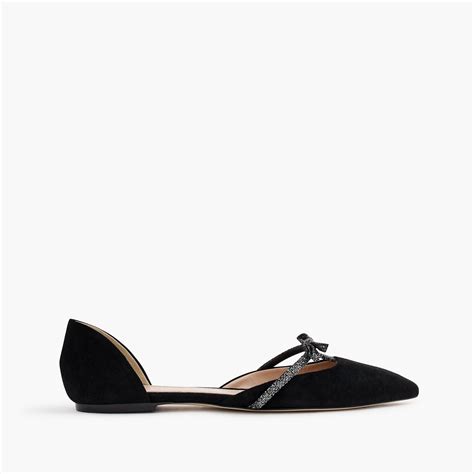 Sloan Suede D Orsay Flats With Mini Bow Mini Bows Flats Suede