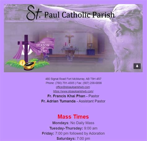 E-Bulletin – St. Paul Roman Catholic Church