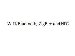 PPT WiFi Bluetooth ZigBee PowerPoint Presentation