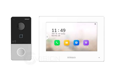 Комплект ip видеодомофона Hiwatch DS-D100IKWF Купить в Минске