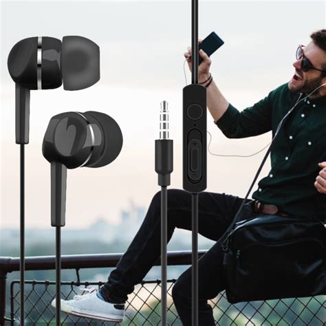 Wired Earbuds With Microphone And Volume Control In Ear Ergonomic Noise ...