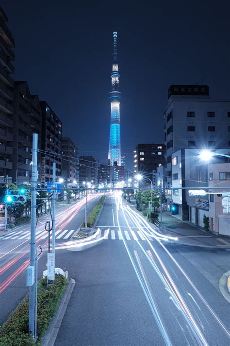 Wallpaper Street Light City Cityscape Night Architecture Road