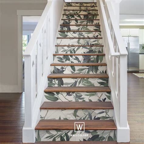 Peel And Stick Wallpaper Stair Riser Decal Removable Stickers Etsy