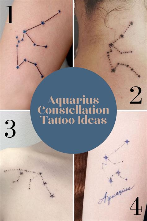 Aquarius Constellation Tattoos