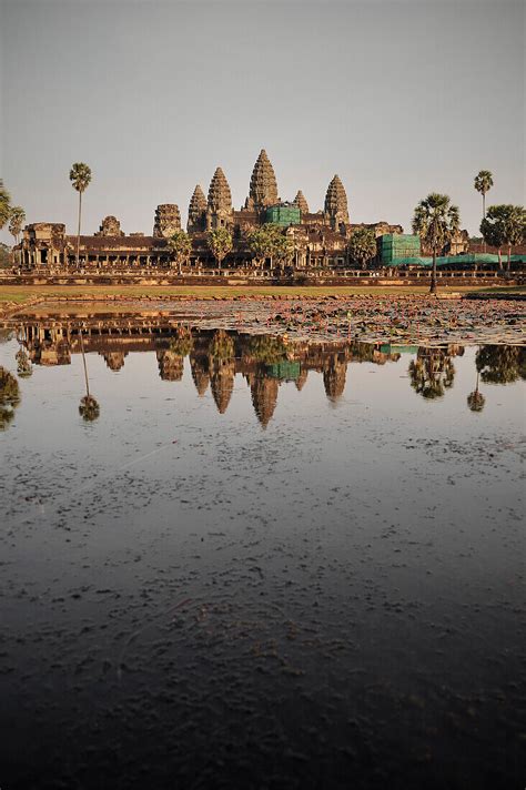 angkor wat temple khmer empire temples license image