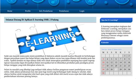 Sistem Pembelajaran Berbasis Web E Learning Sederhana