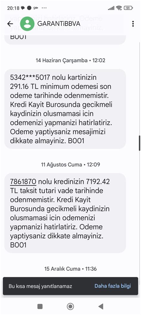 Garanti BBVA Bankadan Yanlış Numaraya Gönderilen Mesajlar Ve Bilgi