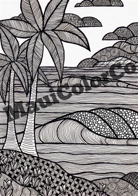 Beachin Creatures Coloring Book Etsy Canada Line Art Drawings Art