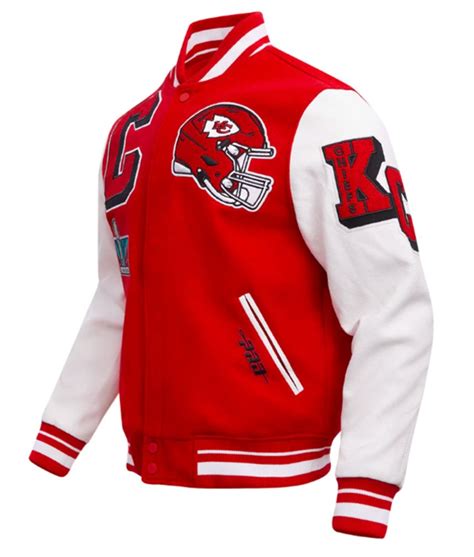 Redwhite Kansas City Chiefs Mashup Varsity Jacket