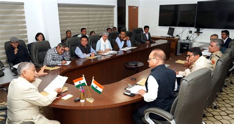 Lg Ladakh Holds Review Meeting With Deptt Secys Daily Excelsior