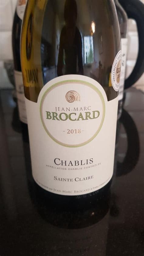 Jean Marc Brocard Chablis Er Cru Montmains Domaine Sainte Claire