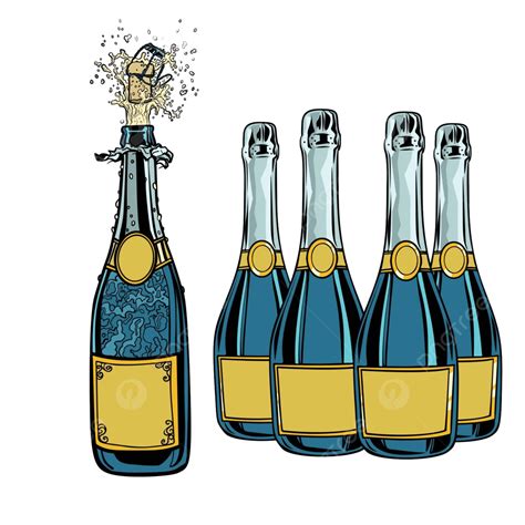 Champagne Bottle Popping Png