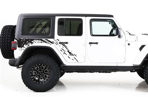 Mud Splash Graphics Decals For Jeep Jl Wrangler Rubicon Side Stickers