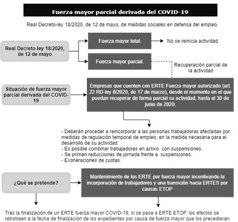 Esquemas del ERTE por fuerza mayor parcial Concepto exoneración de