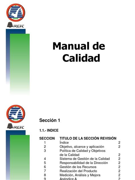 Manual De Calidadppt Gestión De La Calidad Calidad Comercial