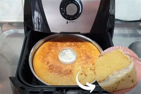 Bolo Na Airfryer Sem Farinha De Trigo E Sem Leite