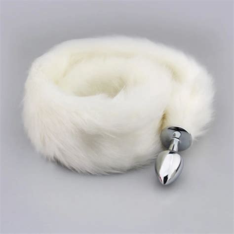 Fox Tail Anal Plug Smooth Fur Flirt Metal Anus Plug Erotic Sex Toys