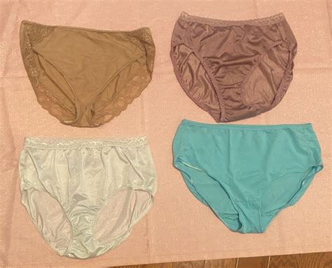 Vintage Nylon Spandex Hi Cut Bikini Panties Hanes Size L Lot Of Ebay