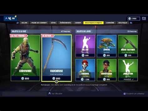 Fortnite Boutique Du Octobre Faucheuse Skin Cervivore