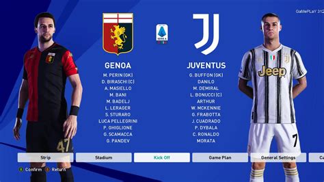 PES 2021 Genoa Vs Juventus Serie A TIM Gameplay PC C Ronaldo Vs