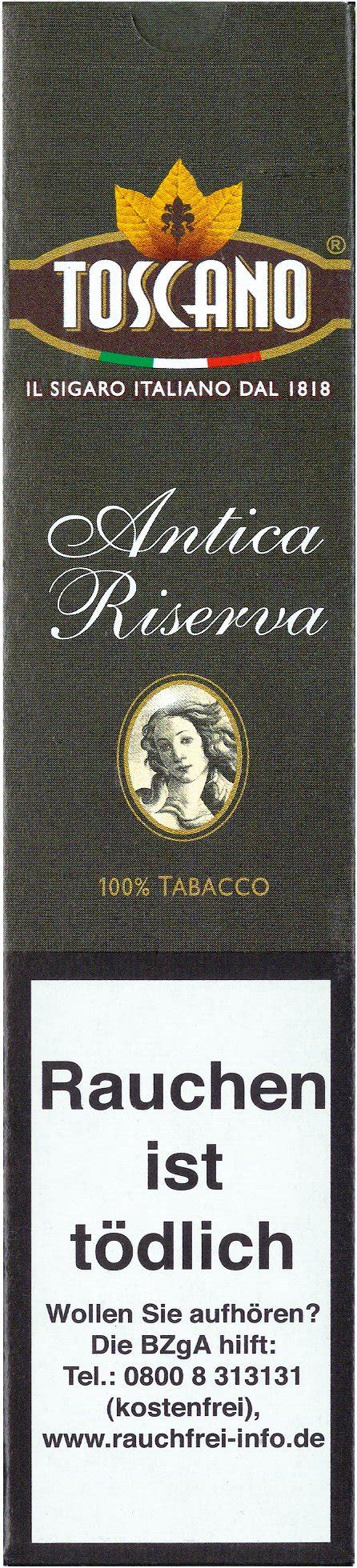 Toscano Sigari Antica Riserva Cigarworld De Zigarillos Italien