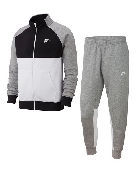 Nike Mens Full Zip Fleece Tracksuit Grey Life Style Sports Ie