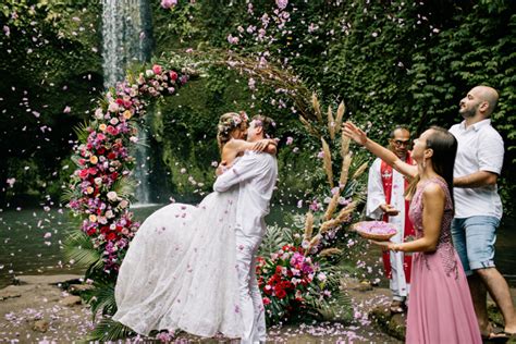 Effortlessly Beautiful Waterfall Elopement in Bali | Junebug Weddings