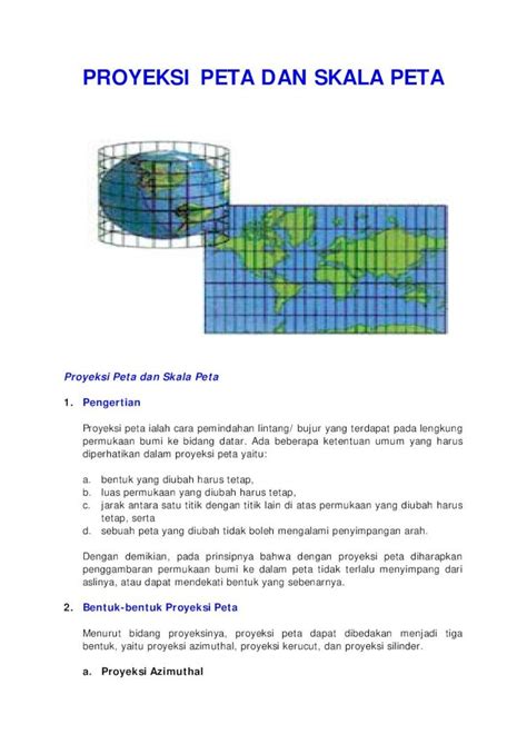 Pdf Proyeksi Peta Dan Skala Peta Geografi Koe Pdf Fileproyeksi