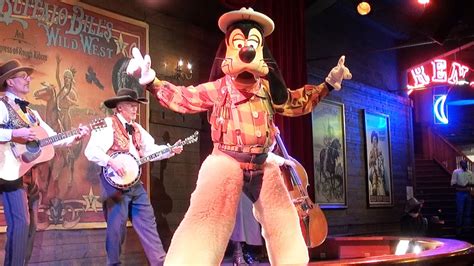 Western Goofy Dances Before Buffalo Bills Wild West Show Disney Village Disneyland Paris