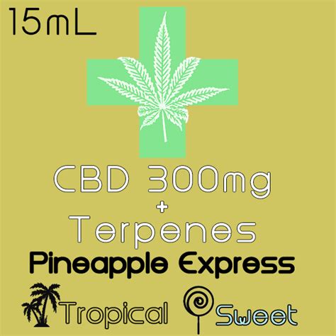 300mg Pineapple Express Flavor Broad Spectrum CBD Tincture Green