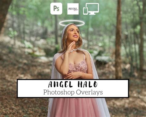 10 Realistic Angel Halo Photoshop Overlays Transparent PNG - Etsy