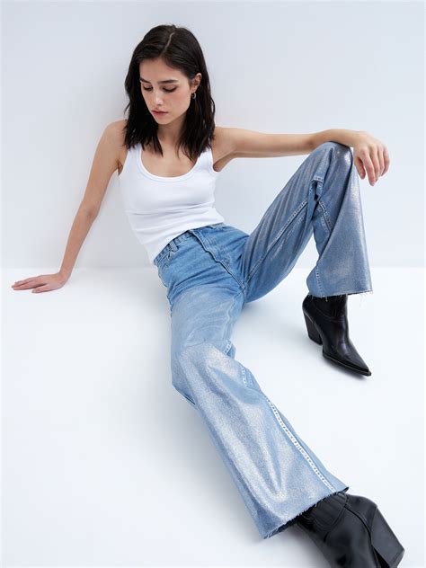 Джинсы straight с шиммером 3225454954-102 - купить в интернет-магазине ...