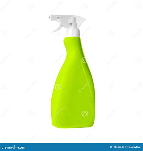 Green Spray Bottle Isolated Stock Image - Image of full, choice: 126609637