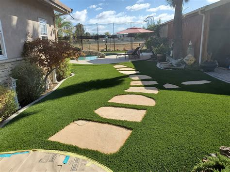 Flagstone Patio With Grass