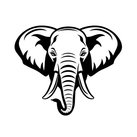 Premium Vector Elephant Vector Black And White Cutting Printing