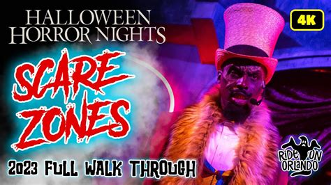 Scare Zones Halloween Horror Nights 2023 Universal Studios Florida