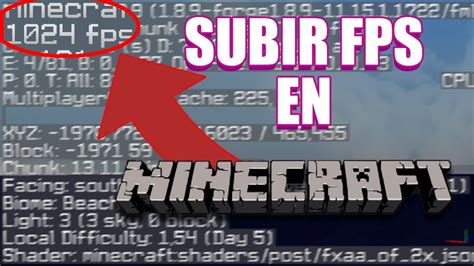 Como Subir Los Fps En Minecraft Y Quitar Lag 2018 Para Todas Las